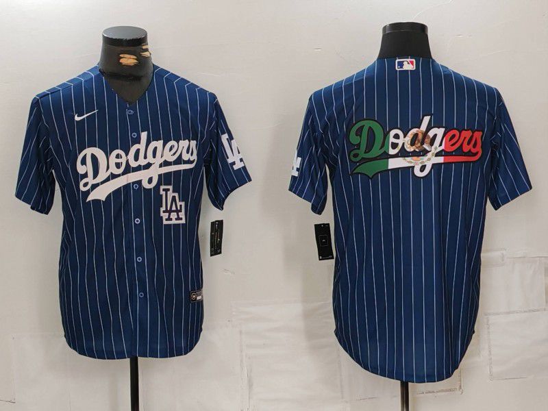 Men Los Angeles Dodgers Blank Blue Stripe Game 2024 Nike MLB Jersey style 4->los angeles dodgers->MLB Jersey